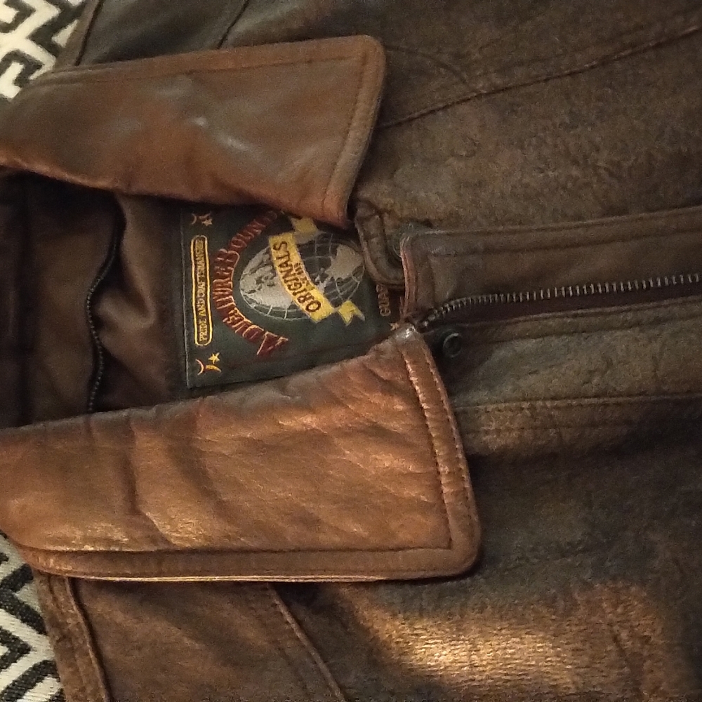 Vtg Adventure Bound Wilsons Leather Bomber Jacket